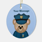 警察のパーソナライズされたクリスマス装飾 セラミックオーナメント (左)