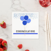 警察のパーティーをテーマにした祝い白 スタンダードカクテルナプキン (インサイチュ)