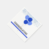 警察のパーティーをテーマにした祝い白 スタンダードカクテルナプキン (角)