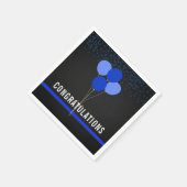 警察のパーティーをテーマにした祝辞 スタンダードカクテルナプキン (角)