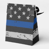 警察のパーティーヴィンテージフラグ薄い青い線 フェイバーボックス (裏面サイド)