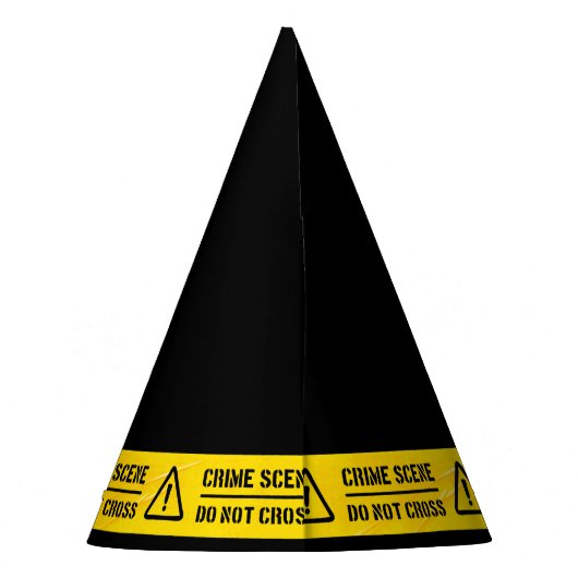 警察のパーティー犯罪現場が黄色を横切らない パーティーハット (裏面)