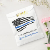 警察のパーティー細い青い線のフラグおめでとう フェイバーバッグ (封をした状態)