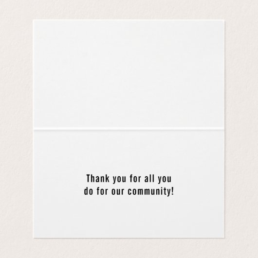 警察のブルーライン旗感謝ありがとう 名刺 (内部フラット)