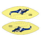 警察のヘリコプター漫画イラストレーション アメリカンフットボール (パネル)