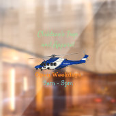 警察のヘリコプター漫画イラストレーション ウィンドウサイン (シート2)