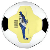 警察のヘリコプター漫画イラストレーション サッカーボール (回転)