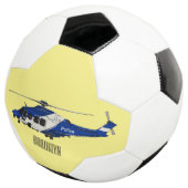 警察のヘリコプター漫画イラストレーション サッカーボール (3/4)