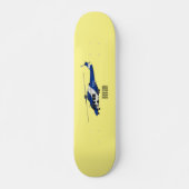 警察のヘリコプター漫画イラストレーション スケートボード (正面)