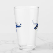 警察のヘリコプター漫画イラストレーション タンブラーグラス (右)
