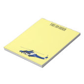 警察のヘリコプター漫画イラストレーション ノートパッド (回転)