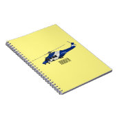 警察のヘリコプター漫画イラストレーション ノートブック (右側)