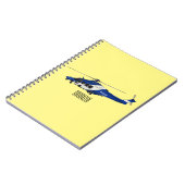 警察のヘリコプター漫画イラストレーション ノートブック (左側)