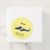 警察のヘリコプター漫画イラストレーション フェイバータグ (インサイチュ)