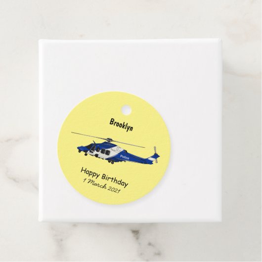 警察のヘリコプター漫画イラストレーション フェイバータグ (インサイチュ)