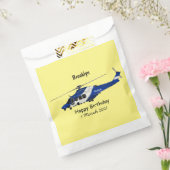 警察のヘリコプター漫画イラストレーション フェイバーバッグ (封をした状態)