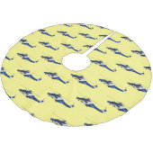 警察のヘリコプター漫画イラストレーション ブラッシュドポリエステルツリースカート (アングル)