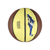 警察のヘリコプター漫画イラストレーション ミニバスケットボール (縦)