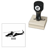 警察のヘリコプター漫画イラストレーション ラバースタンプ (押印)
