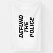 警察のホワイトブラックタイポグラフィを取り除モダンく 横断幕 (縦)