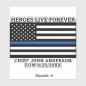 警察のメモリアルヒーローは永遠に薄いブルーラインに住む シール (シート)