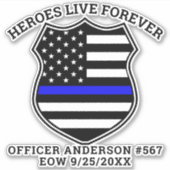 警察のメモリアルヒーローは永遠に車Sに住んでいる シール (正面)