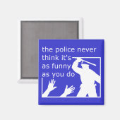 警察のユーモアのマグおもしろいネット マグネット (正面/裏面)