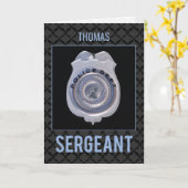 警察の下士官に一流のプロモーションを個人化して下さい カード (黄色い花)