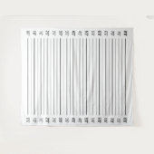 警察の並び順　刑事のムグショット　白い背景 タペストリー (正面(横))