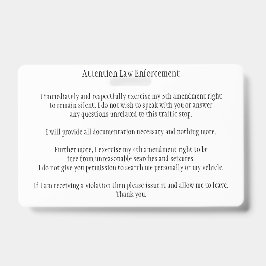 警察の交通ストップは、あなたの権利カードを知っている バッジ