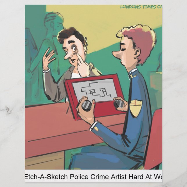 警察の似顔絵アーティスト ジョークグッズ (正面)