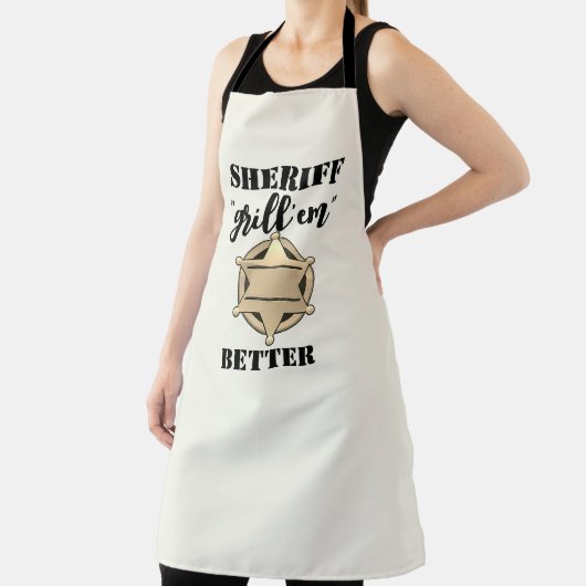 警察の保安官のエプロン: BBQエプロン、エプロンおもしろいン エプロン (インサイチュ)