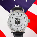 警察の保安官の退職証 腕時計<br><div class="desc">バッジと文字のパーソナライズおよび追加</div>