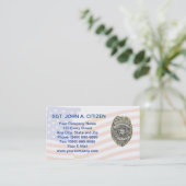 警察の保安官代理の法の執行カード 名刺 (スタンド正面)