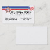 警察の保安官代理の法の執行カード 名刺 (正面/裏面)