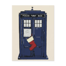 警察の公衆電話ボックスのクリスマス