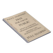 警察の公衆電話ボックス通知 ノートブック (右側)