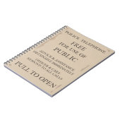 警察の公衆電話ボックス通知 ノートブック (左側)