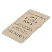 警察の公衆電話ボックス通知 マグネット (左側)