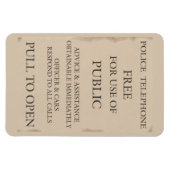 警察の公衆電話ボックス通知 マグネット (横)