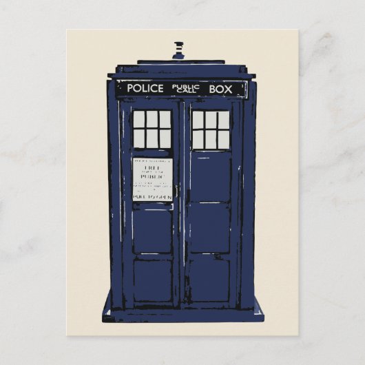 警察の公衆電話ボックス ポストカード (正面)