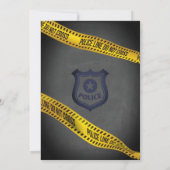 警察の制服の動物の誕生日 招待状 (裏面)