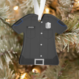 警察の制服黒人専門職 オーナメント