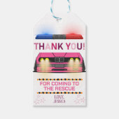 警察の女の子の誕生日パーティーの好意 ギフトタグ (正面)