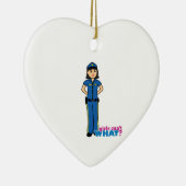 警察の女性-中 セラミックオーナメント (右)