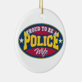 警察の妻があること誇りを持った セラミックオーナメント (右)