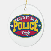 警察の妻があること誇りを持った セラミックオーナメント (左)