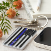 警察の妻の旗 キーホルダー (正面右)