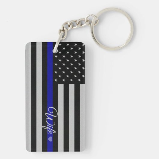 警察の妻の旗 キーホルダー (裏面)