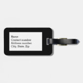 警察の妻の薄いブルーラインばら色の名前をカスタムする ラゲッジタグ (裏面横)